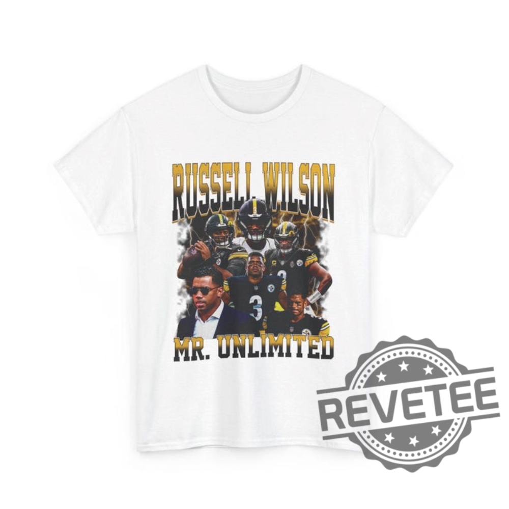 Russell Wilson Mr Unlimited Vtg Retro Wwe Football T Shirt Hoodie Sweatshirt Gifts For Fan Men Women Tee Shirts Birthday Gift Pittsburgh Steelers