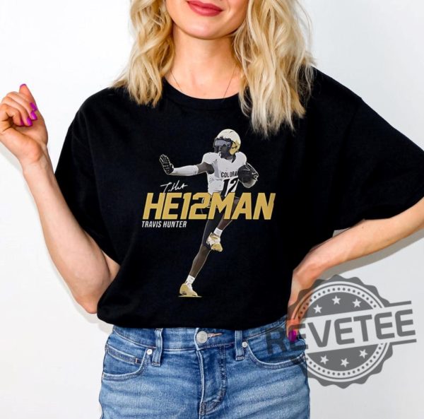 Travis Hunter Heisman He12man Unisex Tee T Shirt Hoodie Sweatshirt Gift For Colorado Buffaloes Football Fan Shirts Tshirt Gifts Unique revetee 1