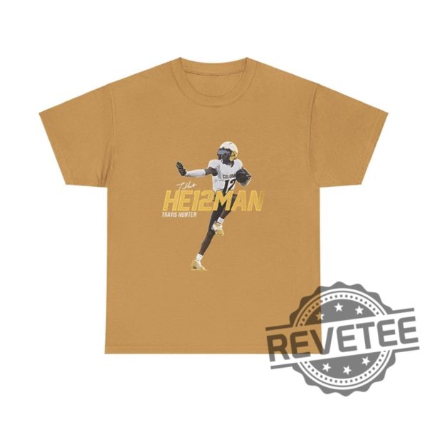 Travis Hunter Heisman He12man Unisex Tee T Shirt Hoodie Sweatshirt Gift For Colorado Buffaloes Football Fan Shirts Tshirt Gifts Unique revetee 3