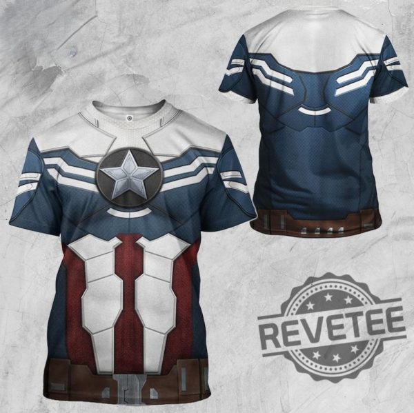 Sam Wilson Captain America 3D Full Over Print Hoodie T Shirt Sweatshirt Captain American Falcon Shirts The Falcon And The Winter Soldier Unique revetee 2