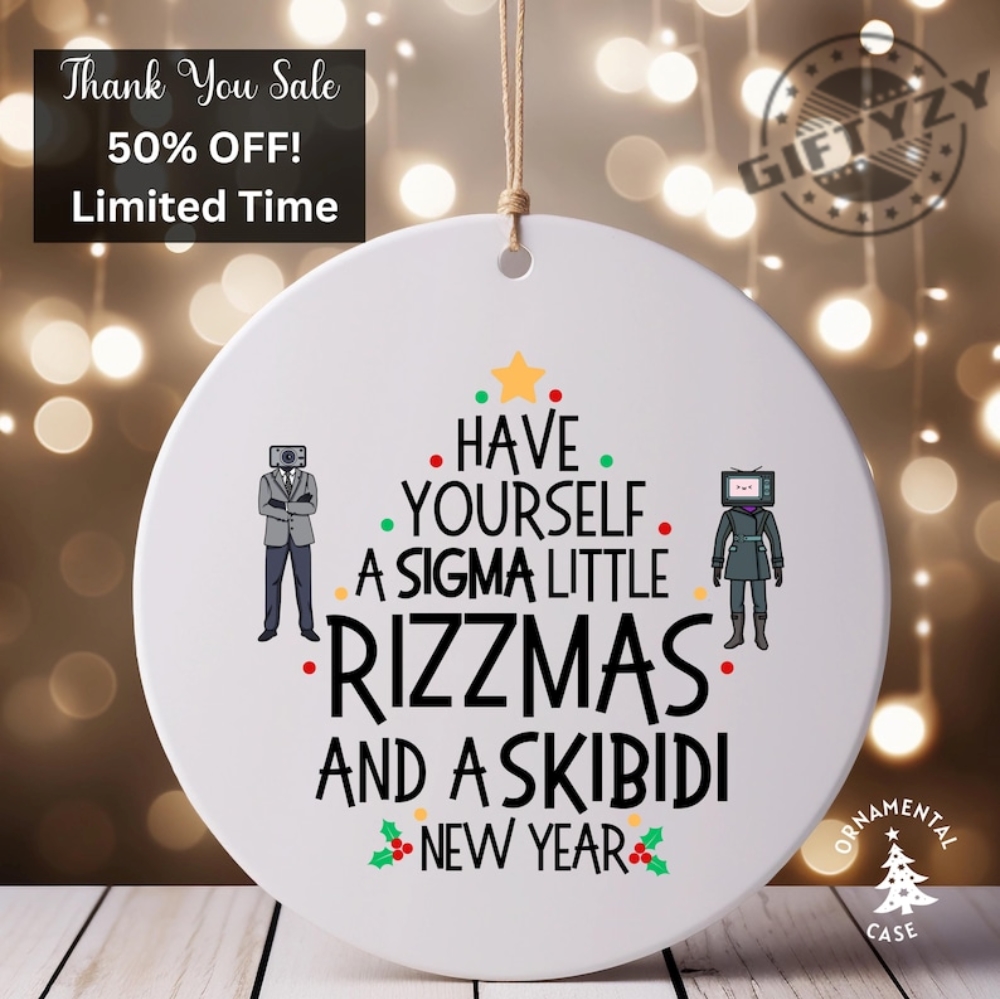 Sigma Rizzmas Teenage Ornament 2024 Funny Meme Christmas Ornament Skibidi Rizzmas Alpha Keepsake Stocking Stuffer giftyzy 1 2