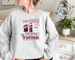 Dear Santa Bring Dr Pepper Shirt Dr Pepper Xmas Sweatshirt Coquette Dr Pepper Sweater Dr Pepper Lover Hoodie Funny Soda Tshirt giftyzy 5