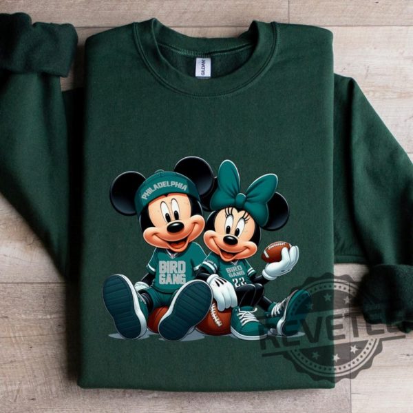 Bird Gang Mickey Minnie Philadelphia Eagles Sweatshirt T Shirt Hoodie Gifts For Fan Men Women Philly Disney Fans Tee Shirts Gift Birthday Unique revetee 1