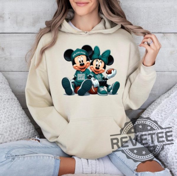 Bird Gang Mickey Minnie Philadelphia Eagles Sweatshirt T Shirt Hoodie Gifts For Fan Men Women Philly Disney Fans Tee Shirts Gift Birthday Unique revetee 2