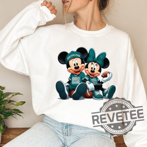 Bird Gang Mickey Minnie Philadelphia Eagles Sweatshirt T Shirt Hoodie Gifts For Fan Men Women Philly Disney Fans Tee Shirts Gift Birthday Unique revetee 3