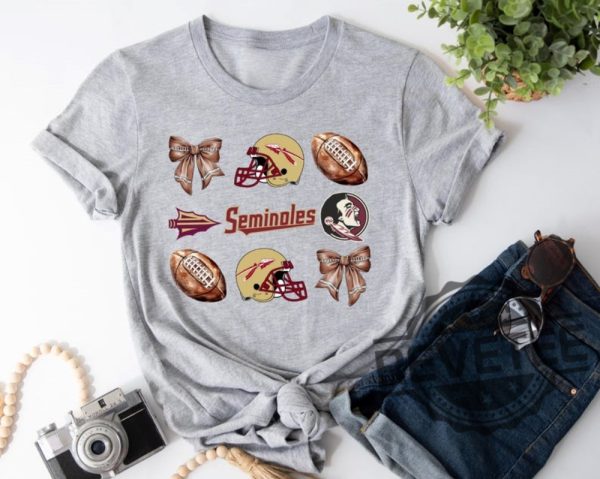 Florida State Seminoles Football Old School Shirt Hoodie Sweatshirt Game Day Team Shirts Coquette Bow Tshirt Fall Season Tee Gifts For Fan Unique revetee 2