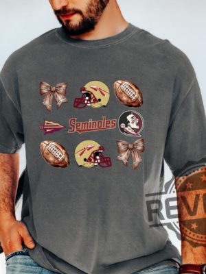 Florida State Seminoles Football Old School Shirt Hoodie Sweatshirt Game Day Team Shirts Coquette Bow Tshirt Fall Season Tee Gifts For Fan Unique revetee 3