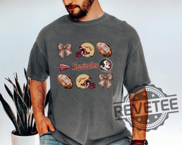 Florida State Seminoles Football Old School Shirt Hoodie Sweatshirt Game Day Team Shirts Coquette Bow Tshirt Fall Season Tee Gifts For Fan Unique revetee 3