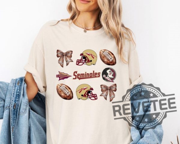 Florida State Seminoles Football Old School Shirt Hoodie Sweatshirt Game Day Team Shirts Coquette Bow Tshirt Fall Season Tee Gifts For Fan Unique revetee 5