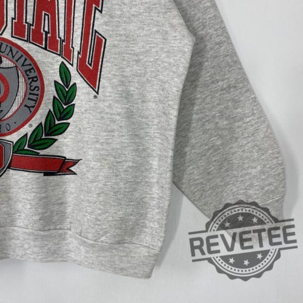 Vintage 90S Ohio State University Sweatshirt Hoodie T Shirt Retro Crewneck Sweater Pullover Ohio State Buckeyes Logo Gifts For Fan Unique revetee 2