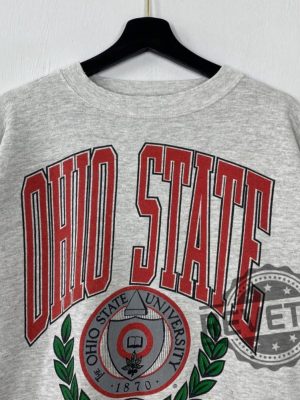 Vintage 90S Ohio State University Sweatshirt Hoodie T Shirt Retro Crewneck Sweater Pullover Ohio State Buckeyes Logo Gifts For Fan Unique revetee 3