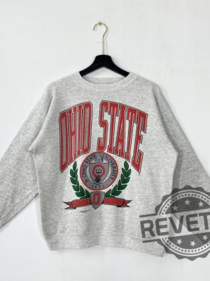 Vintage 90S Ohio State University Sweatshirt Hoodie T Shirt Retro Crewneck Sweater Pullover Ohio State Buckeyes Logo Gifts For Fan Unique revetee 4