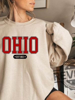 Ohio State Of Ohio Sweater Sweatshirt T Shirt Hoodie Vintage Ohio State University Crewneck Varsity Football Shirts Game Day Apparel Columbus Gifts revetee 3