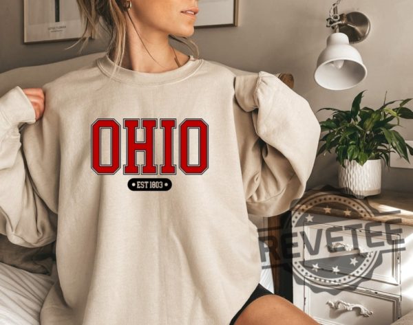 Ohio State Of Ohio Sweater Sweatshirt T Shirt Hoodie Vintage Ohio State University Crewneck Varsity Football Shirts Game Day Apparel Columbus Gifts revetee 3