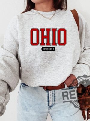 Ohio State Of Ohio Sweater Sweatshirt T Shirt Hoodie Vintage Ohio State University Crewneck Varsity Football Shirts Game Day Apparel Columbus Gifts revetee 4