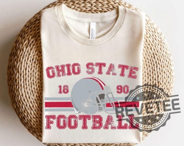 Distressed Ohio State Buckeyes Football Shirt Hoodie Sweatshirt Vintage Brutus Buckeye Football Crewneck Retro Tshirt Gift Fan Game Day Tshirt revetee 1