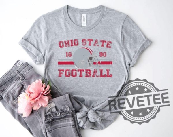 Distressed Ohio State Buckeyes Football Shirt Hoodie Sweatshirt Vintage Brutus Buckeye Football Crewneck Retro Tshirt Gift Fan Game Day Tshirt revetee 3