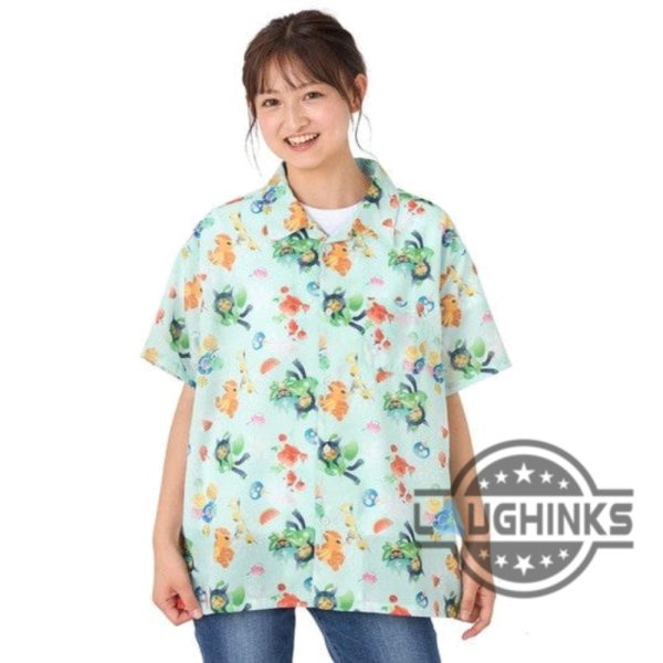 pokemon center original summer festival aloha shirt ogerpon vulpix japan 2024 camisa pokemon summer festival collection laughinks 3