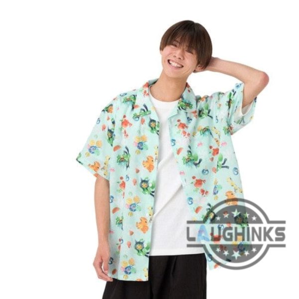 pokemon center original summer festival aloha shirt ogerpon vulpix japan 2024 camisa pokemon summer festival collection laughinks 4