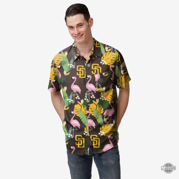 san diego padres floral hawaiian shirt