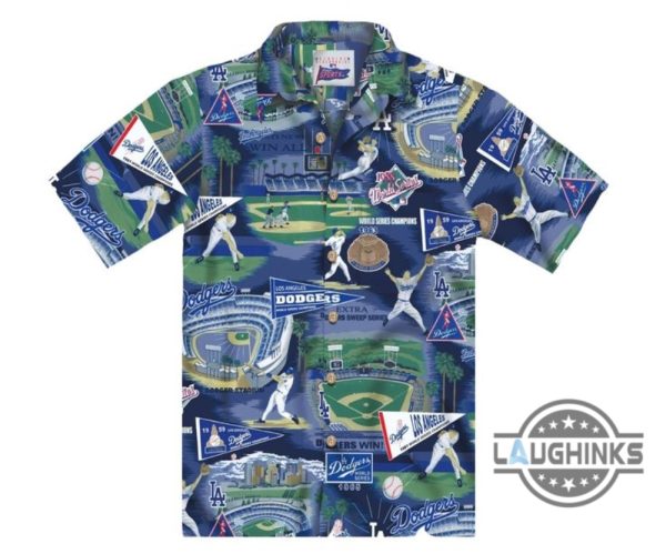 reyn spooner los angeles dodgers world series hawaiian shirt replica