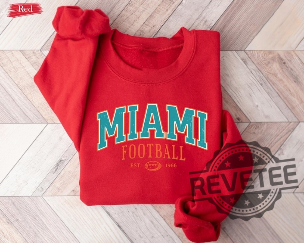 Vintage Miami Dolphins Crewneck Sweatshirt T Shirt Gifts For Fan Men Women Game Day Fans Gift Tee Shirts Sweater Pullover Birthday Unique