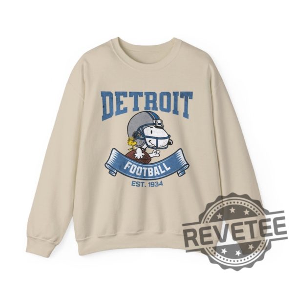 Peanuts Snoopy Detroit Lions Sweatshirt Hoodie T Shirt Crewneck Charlie Brown Gift For Detroit Lion Fan Men Women Tee Gifts Men Women Unique revetee 2