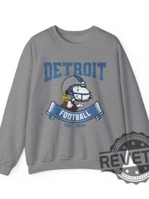 Peanuts Snoopy Detroit Lions Sweatshirt Hoodie T Shirt Crewneck Charlie Brown Gift For Detroit Lion Fan Men Women Tee Gifts Men Women Unique revetee 3