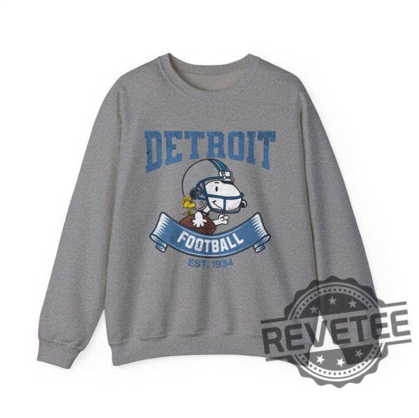 Peanuts Snoopy Detroit Lions Sweatshirt Hoodie T Shirt Crewneck Charlie Brown Gift For Detroit Lion Fan Men Women Tee Gifts Men Women Unique revetee 3