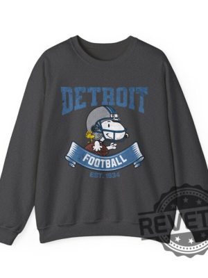 Peanuts Snoopy Detroit Lions Sweatshirt Hoodie T Shirt Crewneck Charlie Brown Gift For Detroit Lion Fan Men Women Tee Gifts Men Women Unique revetee 4