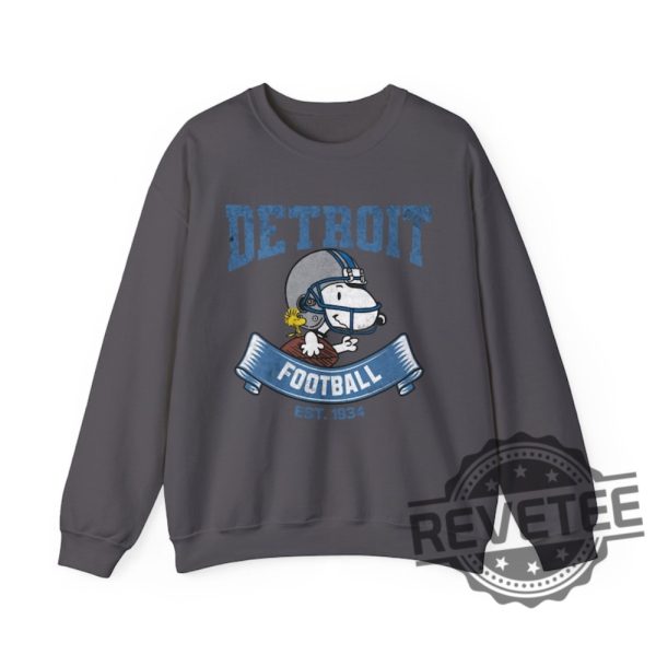 Peanuts Snoopy Detroit Lions Sweatshirt Hoodie T Shirt Crewneck Charlie Brown Gift For Detroit Lion Fan Men Women Tee Gifts Men Women Unique revetee 5