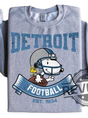 Peanuts Snoopy Detroit Lions Sweatshirt Hoodie T Shirt Crewneck Charlie Brown Gift For Detroit Lion Fan Men Women Tee Gifts Men Women Unique revetee 7