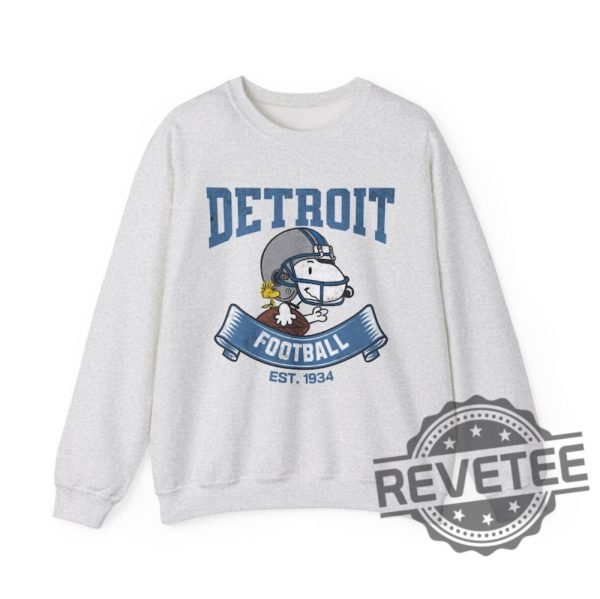 Peanuts Snoopy Detroit Lions Sweatshirt Hoodie T Shirt Crewneck Charlie Brown Gift For Detroit Lion Fan Men Women Tee Gifts Men Women Unique revetee 8