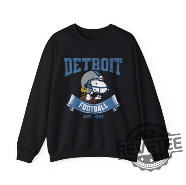 Peanuts Snoopy Detroit Lions Sweatshirt Hoodie T Shirt Crewneck Charlie Brown Gift For Detroit Lion Fan Men Women Tee Gifts Men Women Unique revetee 9