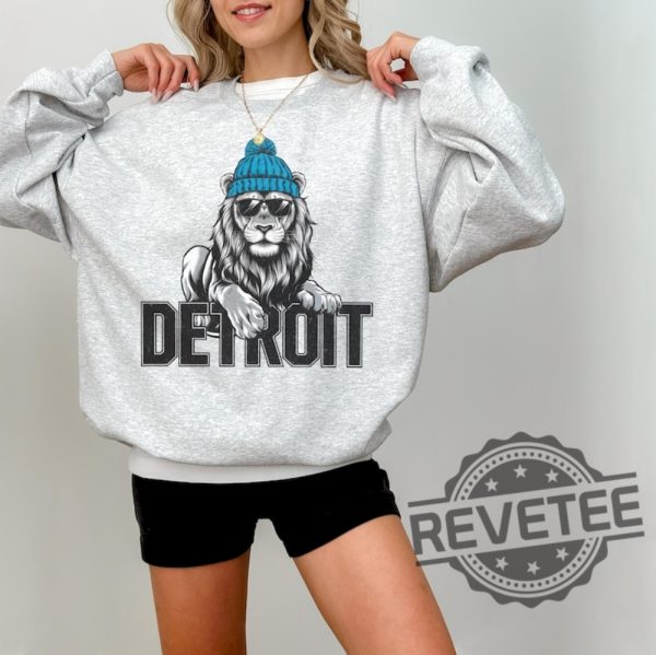 Detroit Lions Sweatshirt Hoodie T Shirt Lion Mascot Gifts For Fan Sweater Sunday Tailgate Game Day Men Women Tee Shirts Birthday Unique revetee 2