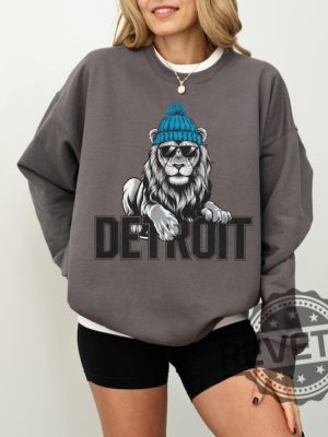 Detroit Lions Sweatshirt Hoodie T Shirt Lion Mascot Gifts For Fan Sweater Sunday Tailgate Game Day Men Women Tee Shirts Birthday Unique revetee 3