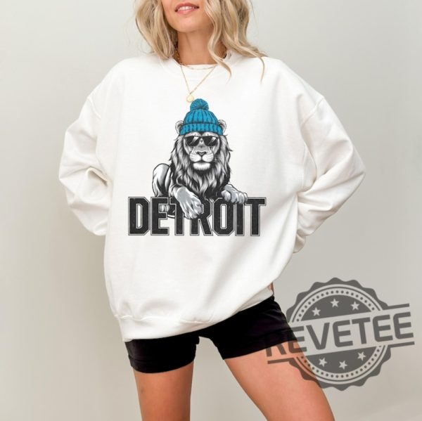 Detroit Lions Sweatshirt Hoodie T Shirt Lion Mascot Gifts For Fan Sweater Sunday Tailgate Game Day Men Women Tee Shirts Birthday Unique revetee 5