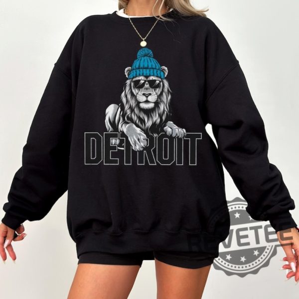 Detroit Lions Sweatshirt Hoodie T Shirt Lion Mascot Gifts For Fan Sweater Sunday Tailgate Game Day Men Women Tee Shirts Birthday Unique revetee 7