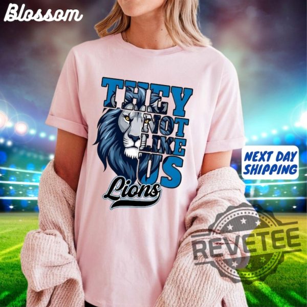 Detroit Lions They Not Like Us Shirt Hoodie Sweatshirt Vintage Gifts For Fan Game Day Amonra St Brown Brian Branch Merch Go Lions Tee Unique revetee 3