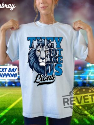 Detroit Lions They Not Like Us Shirt Hoodie Sweatshirt Vintage Gifts For Fan Game Day Amonra St Brown Brian Branch Merch Go Lions Tee Unique revetee 5