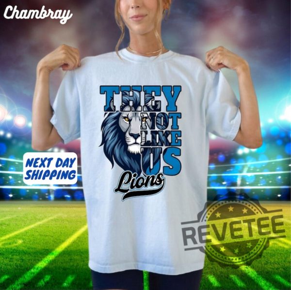 Detroit Lions They Not Like Us Shirt Hoodie Sweatshirt Vintage Gifts For Fan Game Day Amonra St Brown Brian Branch Merch Go Lions Tee Unique revetee 5