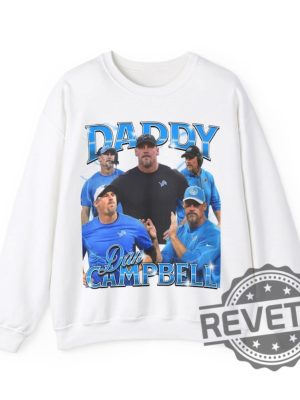 Daddy Dan Campbell Bootleg Unisex Crewneck T Shirt Hoodie Gifts For Fan Lions Head Coach Sweater Shirts Nfl Fans Retro Birthday Unique revetee 2