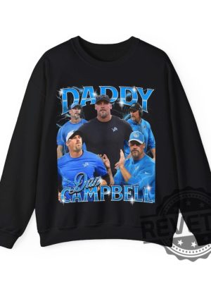 Daddy Dan Campbell Bootleg Unisex Crewneck T Shirt Hoodie Gifts For Fan Lions Head Coach Sweater Shirts Nfl Fans Retro Birthday Unique revetee 3