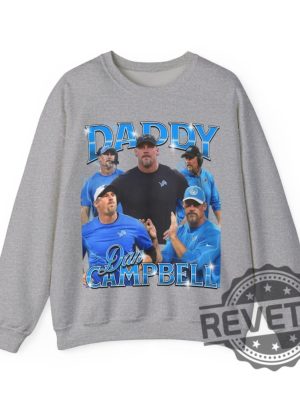 Daddy Dan Campbell Bootleg Unisex Crewneck T Shirt Hoodie Gifts For Fan Lions Head Coach Sweater Shirts Nfl Fans Retro Birthday Unique revetee 5