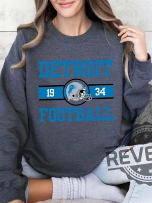 Detroit Lions Sweatshirt Hoodie T Shirt Crewneck Game Day Tee Sweater Football Fan Gift Sunday Gifts For Men Women Birthday Unique revetee 3