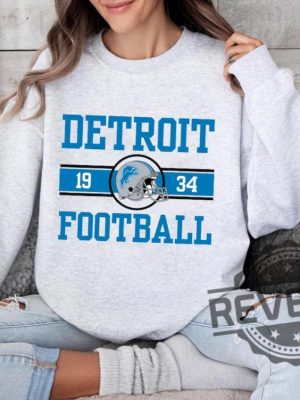 Detroit Lions Sweatshirt Hoodie T Shirt Crewneck Game Day Tee Sweater Football Fan Gift Sunday Gifts For Men Women Birthday Unique revetee 5