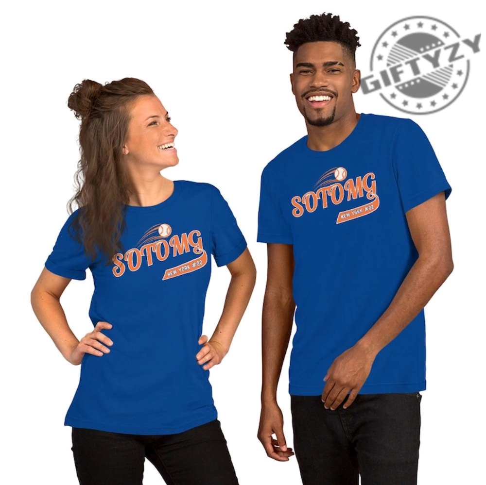 Soto Shirt For Mets Fan New York Baseball Shirt Omg Shirt Grimace Fan Mets Shirt Mets Champs Baseball Fan Gift For Mets Fan Unisex Shirt