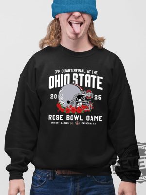 Cfp Quarterfinal At The Ohio State 2025 Rose Bowl Game Shirt Hoodie Sweatshirt Gifts For Fan Men Women Tee Shirts Tshirt Unique revetee 2