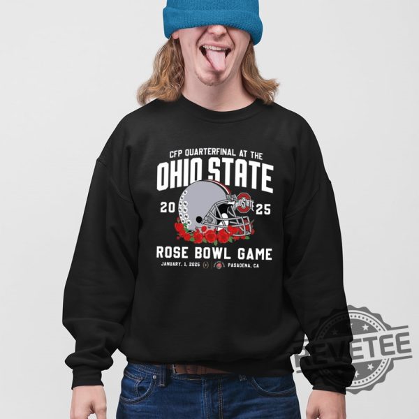 Cfp Quarterfinal At The Ohio State 2025 Rose Bowl Game Shirt Hoodie Sweatshirt Gifts For Fan Men Women Tee Shirts Tshirt Unique revetee 2