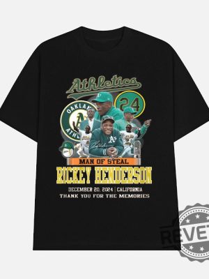 Athletics Man Of Steal Rickey Henderson 24 Thank You For The Memories Shirt Hoodie Sweatshirt Gifts For Fan Los Angeles Dodgers Unique revetee 4